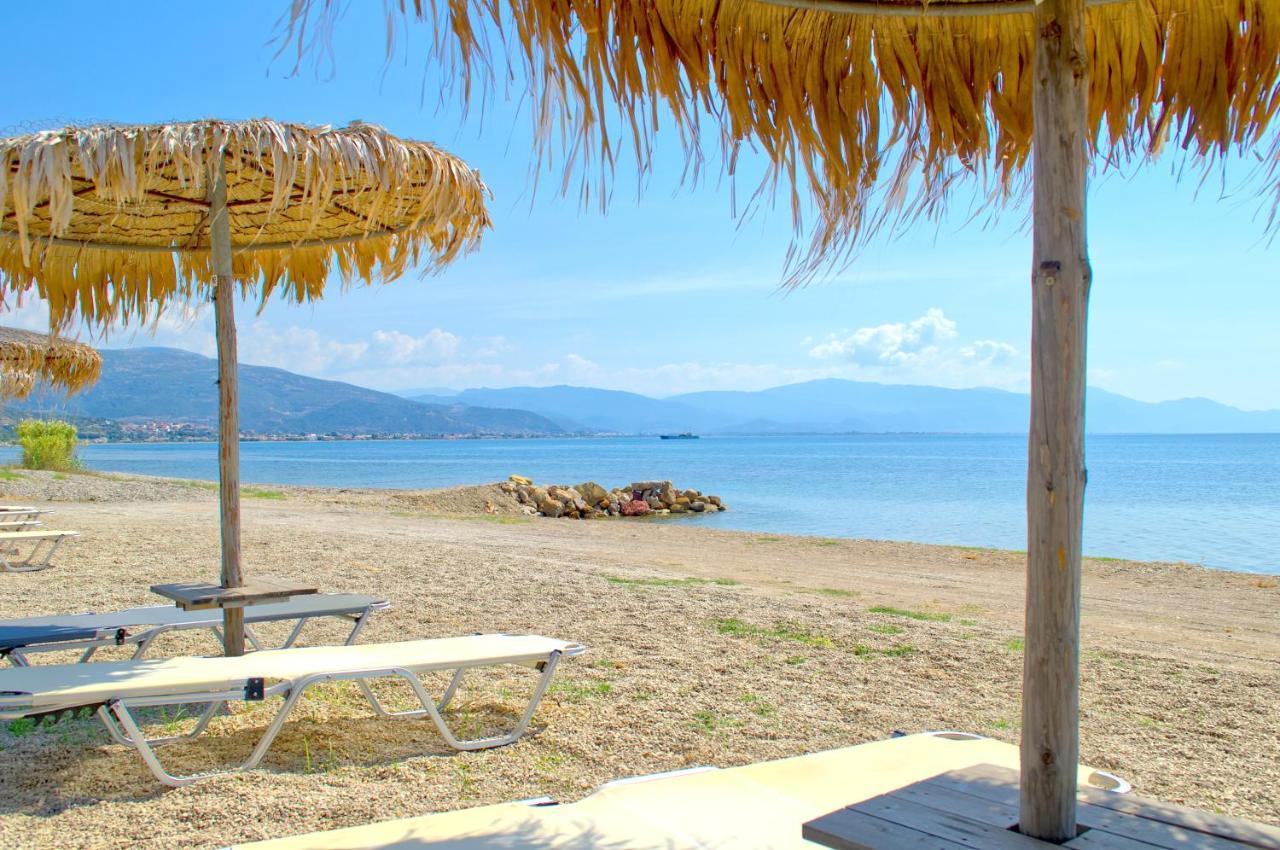 Epipleon Luxury Suites -106- Δωμάτιο 40Τμ Με Βεράντα 45Τμ Μπροστά Στην Θάλασσα Návpaktosz Kültér fotó